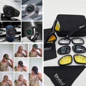 Lote: las gafas/reloj/gorra